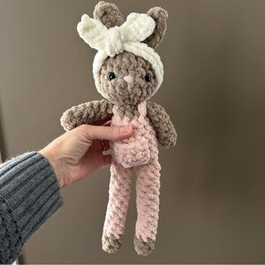 Hand Crafted Crochet Bunny Rabbit Stuffed Animal Toy